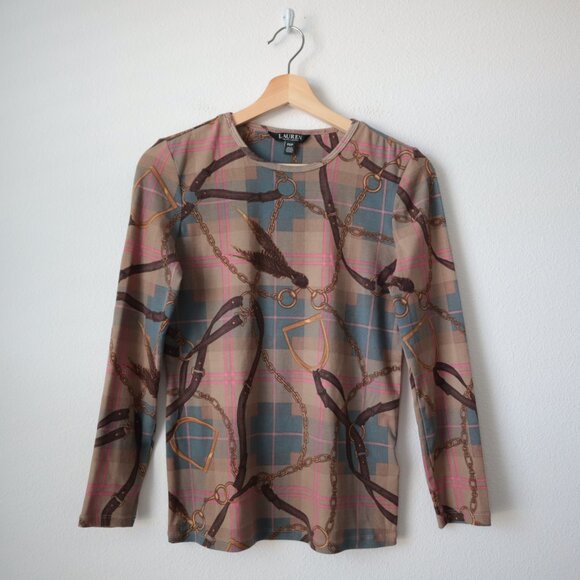 Lauren Ralph Lauren Equestrian  Printed Top | PS - Picture 2 of 5